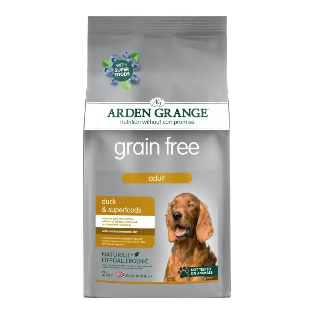 מזון לכלבים ארדן גרנאז‘ ARDEN GRANGE ברווז וסופר פוד ללא דגנים
