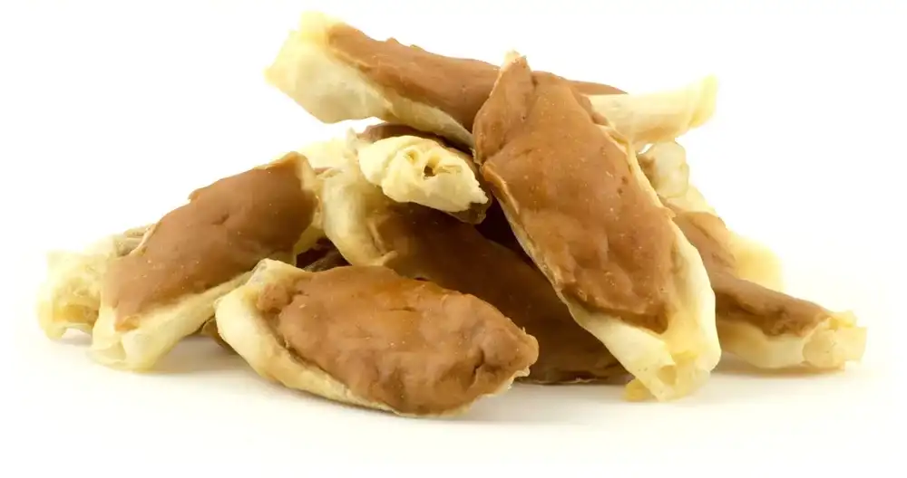 חטיף כלבים דוג פסט Dog Fest אוזני ארנב עם בשר ברווז משקל : 90 גר‘