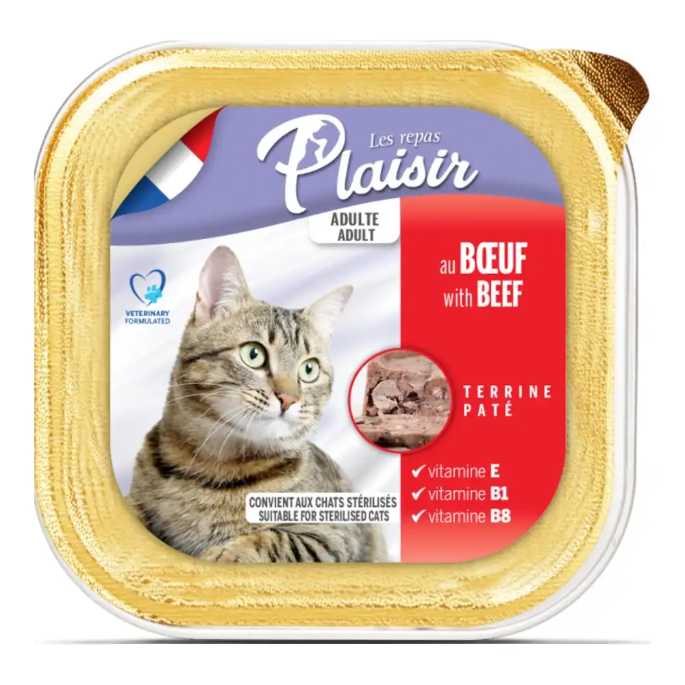 מעדן פטה לחתול פלאז‘יר PLAISIR בקר מעדן פטה לחתול פלאז‘יר PLAISIR בקר