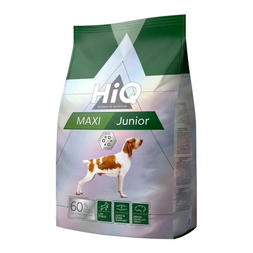 HiQ מזון לגורי כלבים מגזע גדול עוף ואורז HiQ מזון לגורי כלבים מגזע גדול עוף ואורז