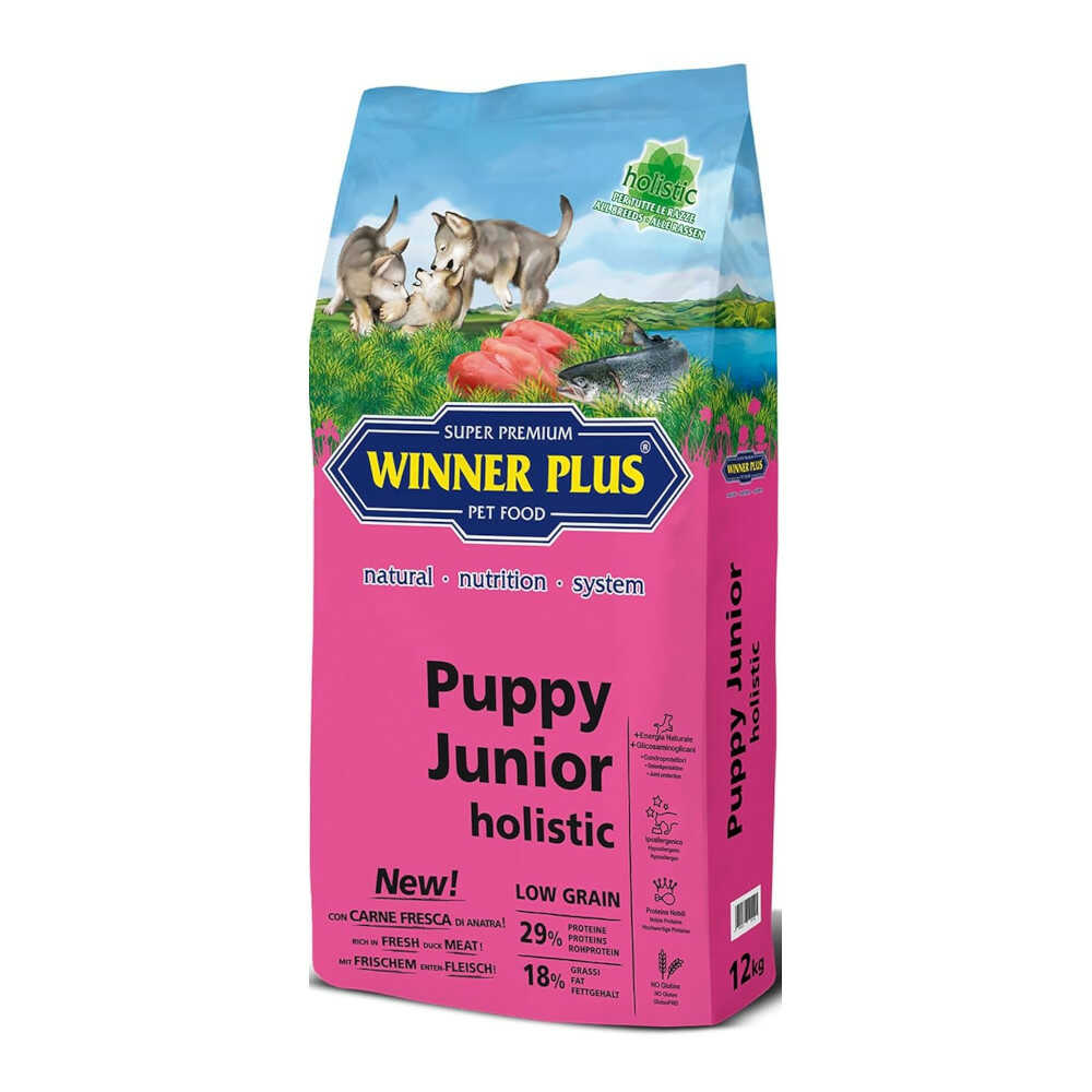 מזון גורים הוליסטי ווינר פלוס WINNER PLUS ברווז וסלמון מזון גורים הוליסטי ווינר פלוס WINNER PLUS ברווז וסלמון