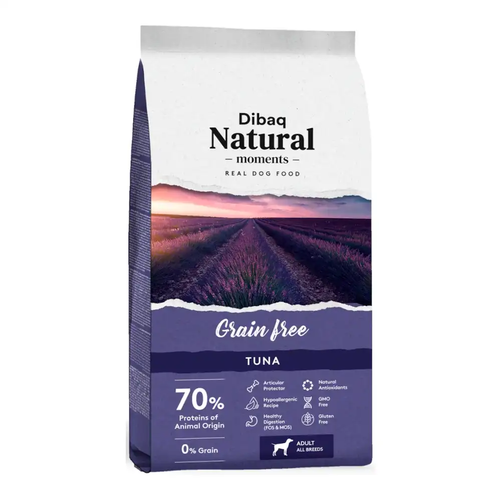 מזון כלבים דיבאק Dibaq ללא דגנים טונה ותפוח אדמה