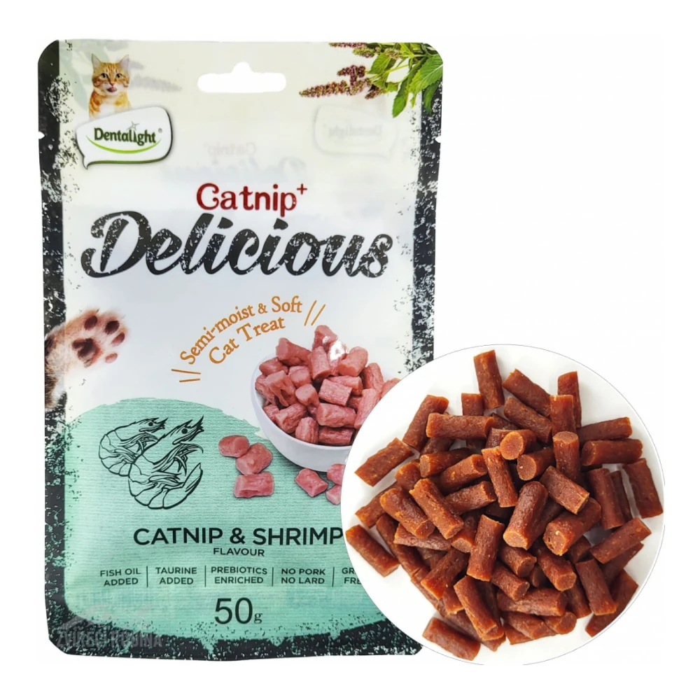 חטיף חתולים דנטה לייט Dentalight קטניפ ושרימפס