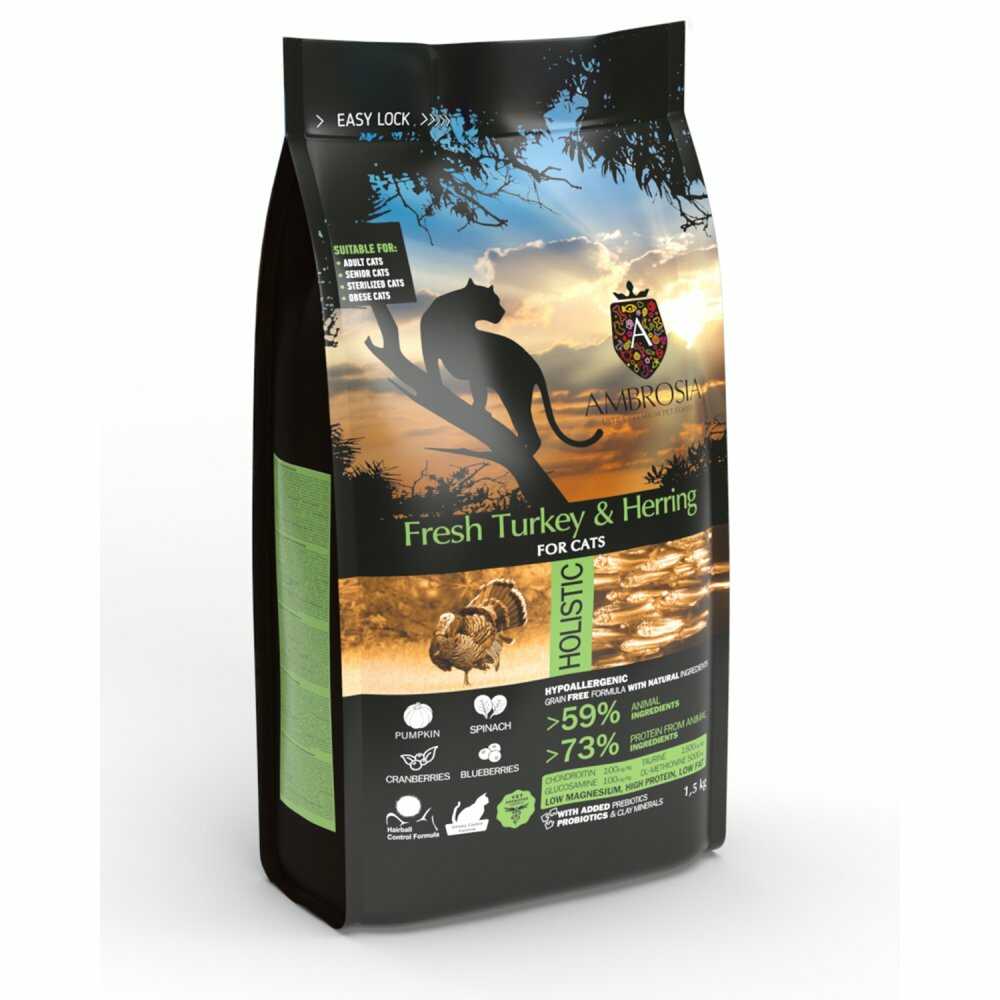 מזון חתולים אמברוסיה AMBROSIA סטרלייז הודו והרינג מזון חתולים אמברוסיה AMBROSIA סטרלייז הודו והרינג
