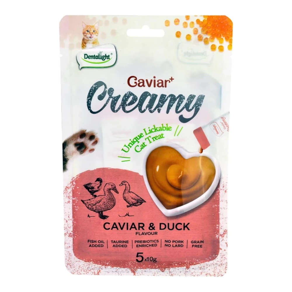חטיף קרם לחתול Dentalight קוויאר וברווז