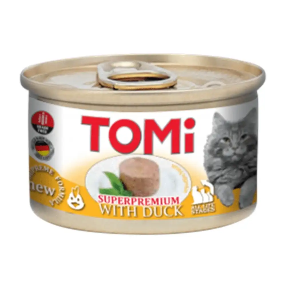 מעדן מוס לחתול טומי TOMI ברווז מעדן מוס לחתול טומי TOMI ברווז