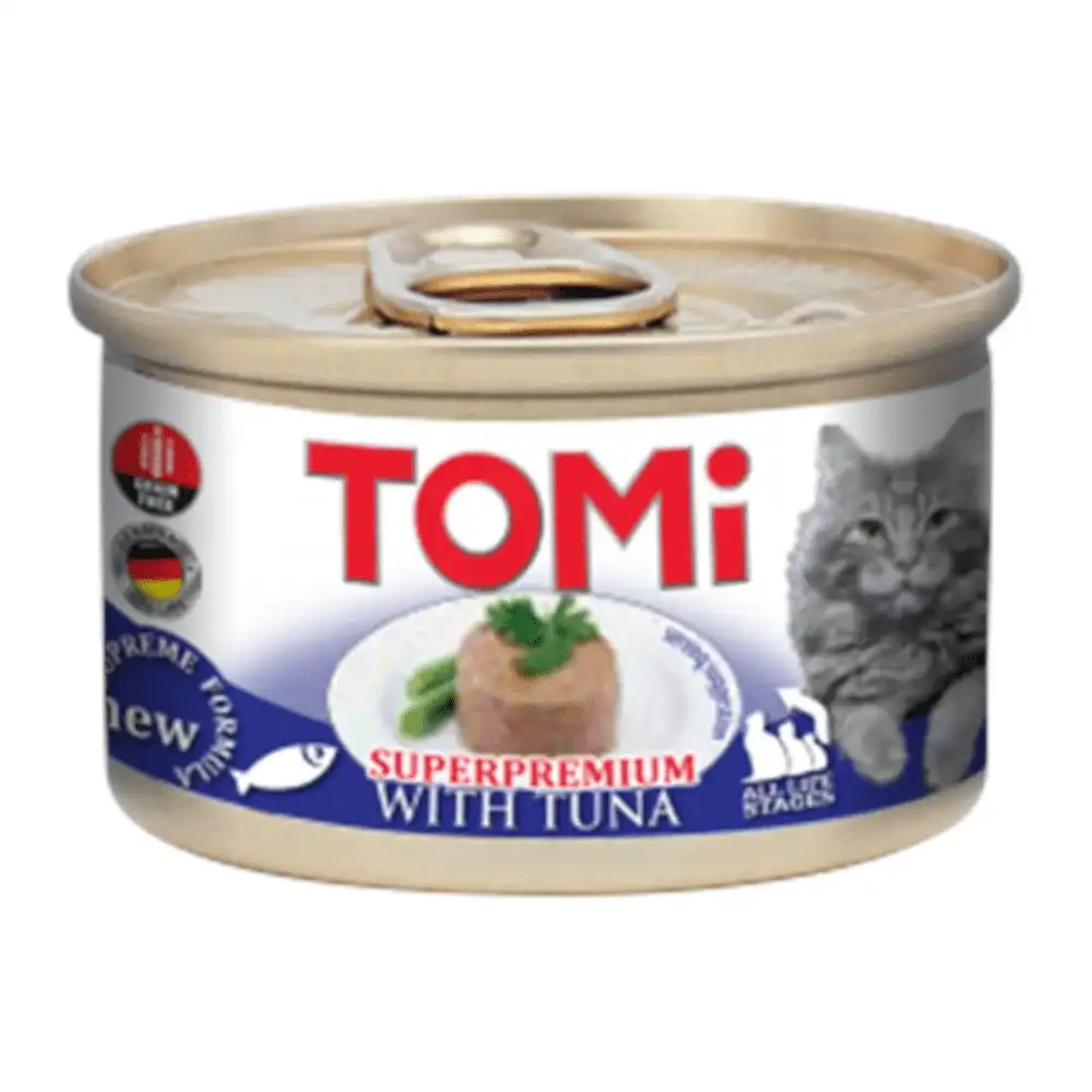 מעדן מוס לחתול טומי TOMI טונה מעדן מוס לחתול טומי TOMI טונה