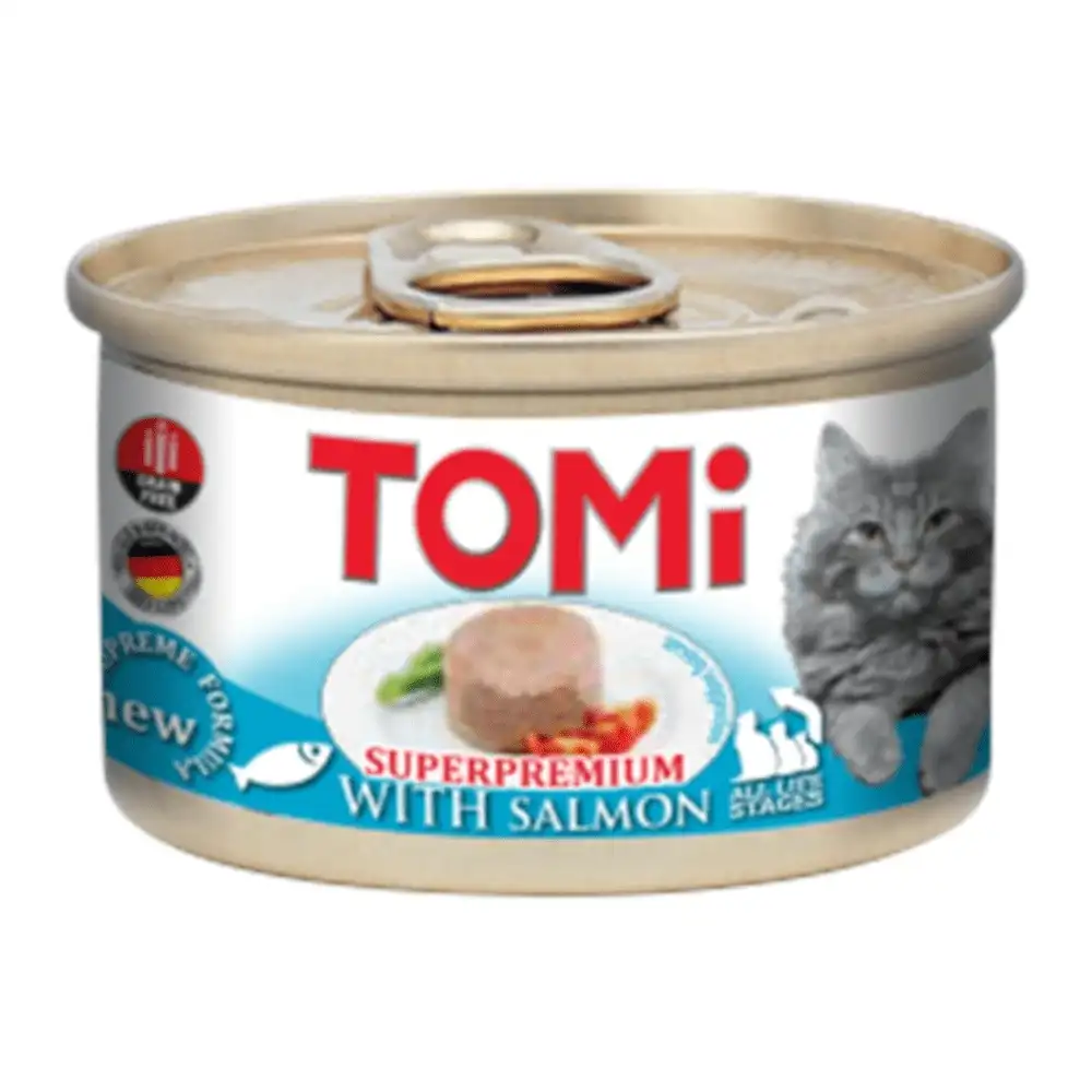 מעדן מוס לחתול טומי TOMI סלמון מעדן מוס לחתול טומי TOMI סלמון