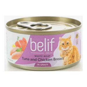 מעדן לחתול בליף – belife טונה וחזה עוף ברוטב