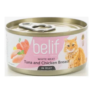 מעדן לחתול בליף – belife טונה וחזה עוף בג‘לי