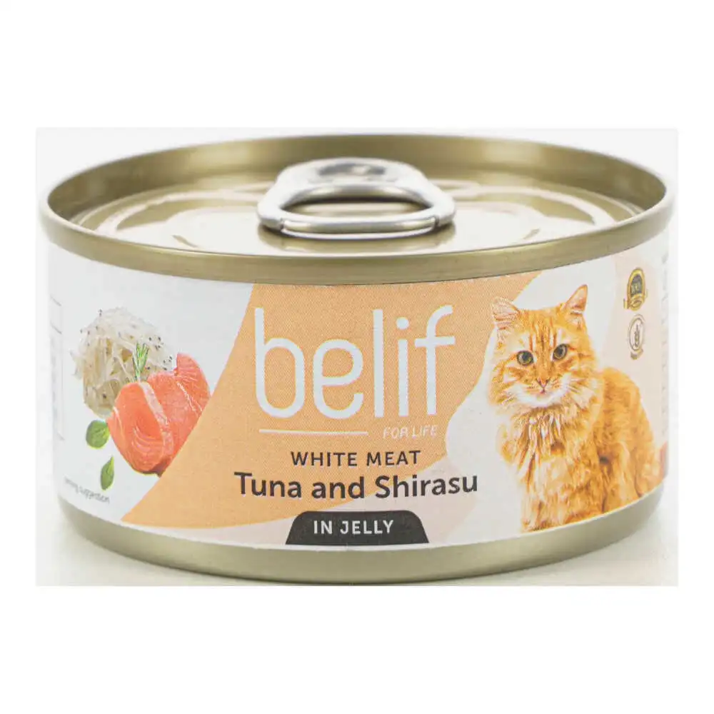 מעדן לחתול בליף – belife טונה ודג שירסו בג‘לי מעדן לחתול בליף – belife טונה ודג שירסו בג‘לי