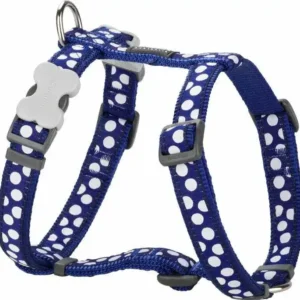 רתמה לכלב רד דינגו  RED DINGO כחול נקודות