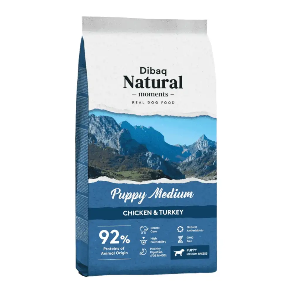 מזון לגורי כלבים דיבאק Dibaq גזע בינוני עוף ואורז מזון לגורי כלבים דיבאק Dibaq גזע בינוני עוף ואורז