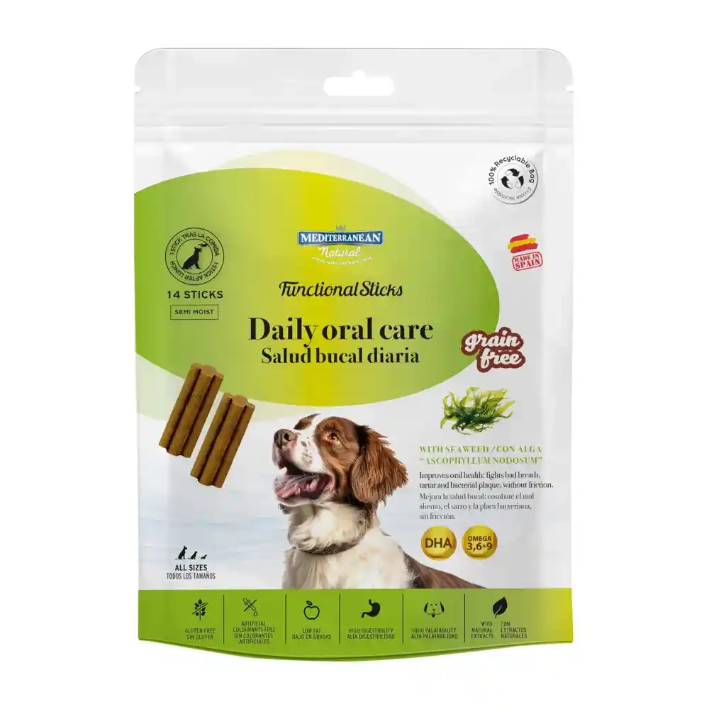 חטיף מדטרניאן פאנקשיונל דנטלי משקל : 110 גרם