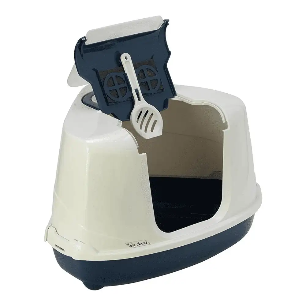 ארגז צרכים פינתי לחתול מודרנה פתח עליון