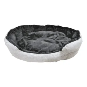 מיטה לכלב פרווה מהודרת שחור אפור