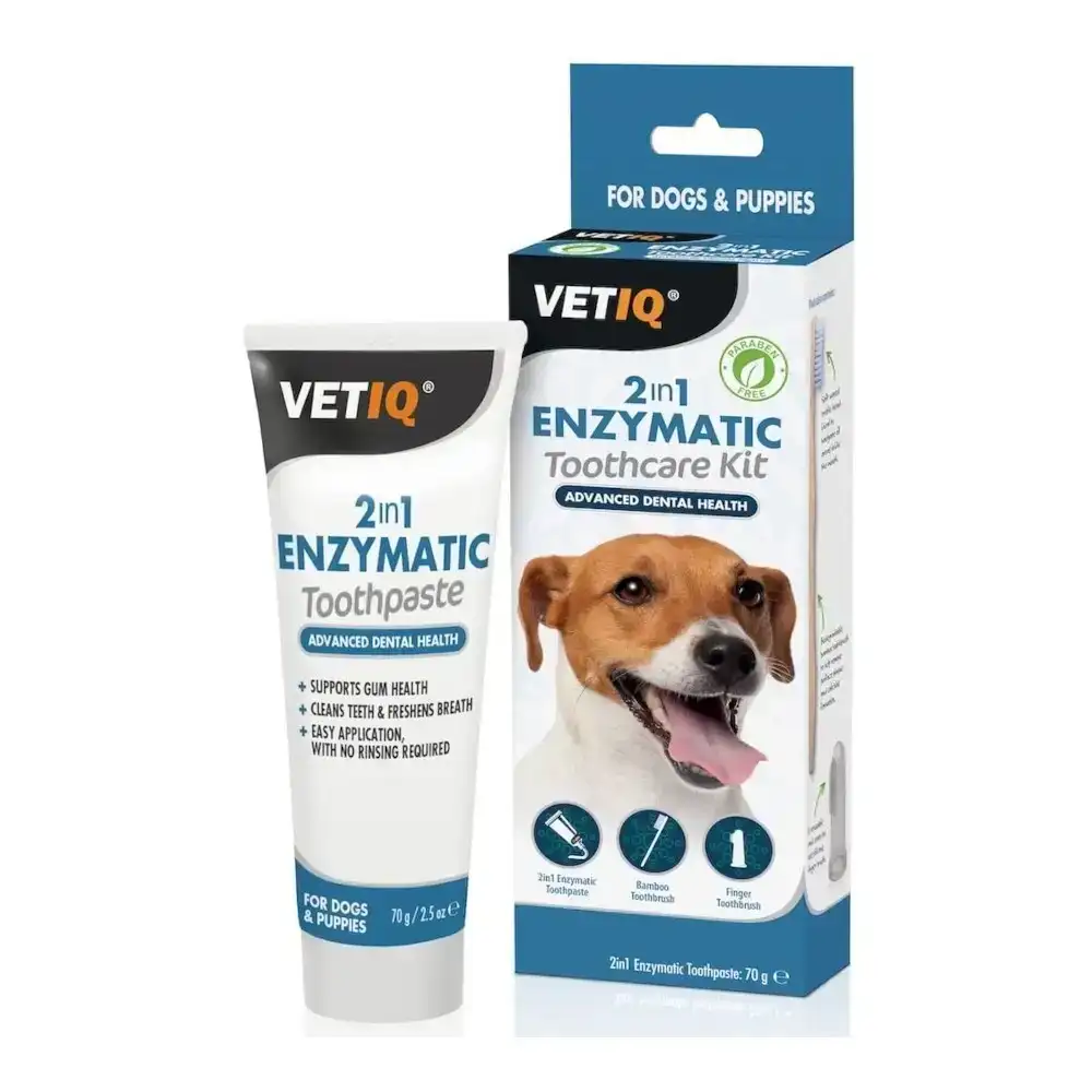 VETIQ משחת שיניים אנזימתית לכלבים +מברשת