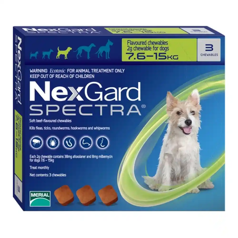 נקסגארד ספקטרה  NEXGARD SPECTRA משקל : 7.5-15 ק"ג