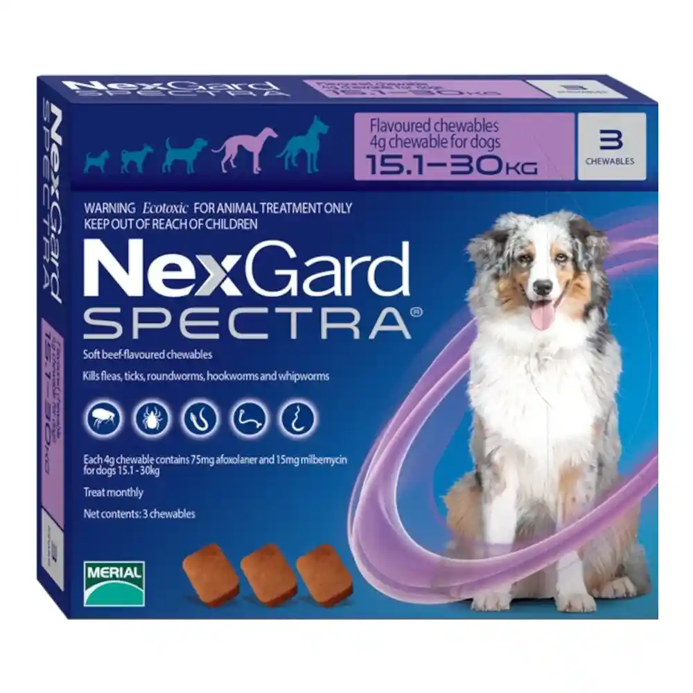 נקסגארד ספקטרה  NEXGARD SPECTRA משקל : 15-30 ק"ג