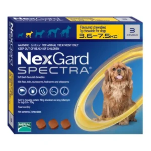 נקסגארד ספקטרה  NEXGARD SPECTRA משקל : 3.5-7.5 ק"ג