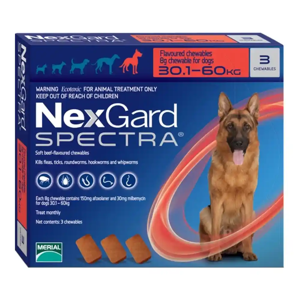נקסגארד ספקטרה  NEXGARD SPECTRA משקל : 30-60 ק"ג