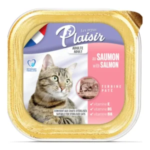 מעדן פטה לחתול פלאז‘יר PLAISIR סלמון