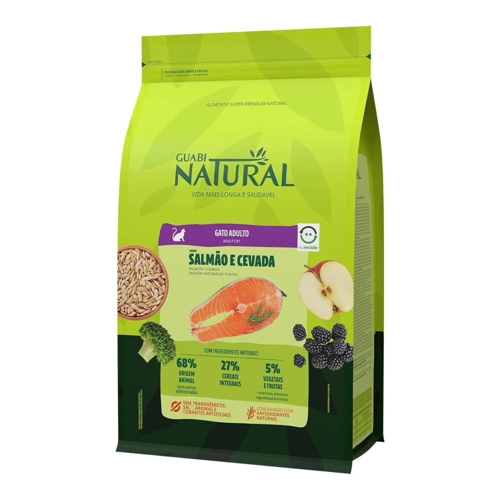 מזון חתולים נטורל גואבי NATURAL GUABI סלמון ועוף
