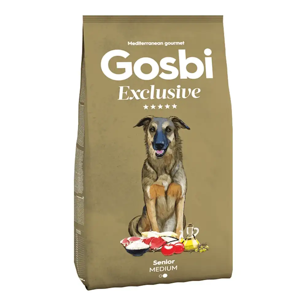 מזון כלבים גוסבי GOSBI אקסלוסיב סניור עוף ואורז
