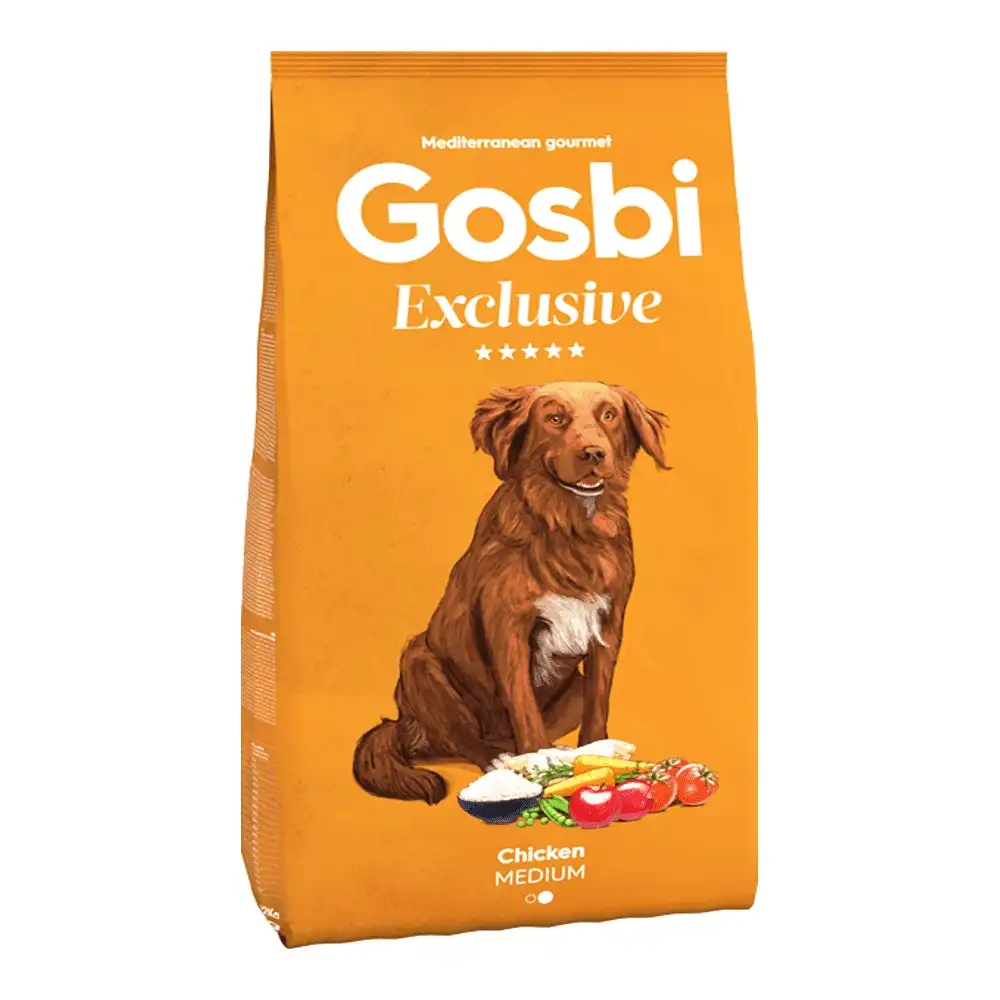 אוכל לכלבים גוסבי GOSBI אקסלוסיב עוף ואורז אוכל לכלבים גוסבי GOSBI אקסלוסיב עוף ואורז