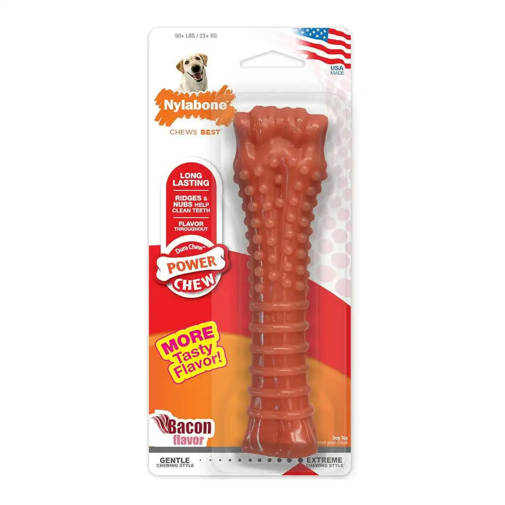 נילבון – Nylabone צעצוע לעיסה חזק במיוחד בטעם בייקון נילבון – Nylabone צעצוע לעיסה חזק במיוחד בטעם בייקון