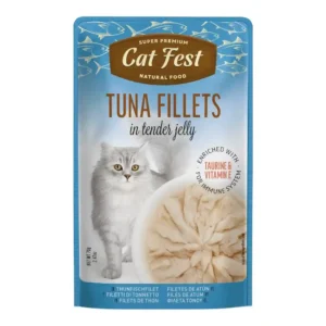 מעדן לחתול קאט פסט Cat Fest נתחי טונה בג‘לי