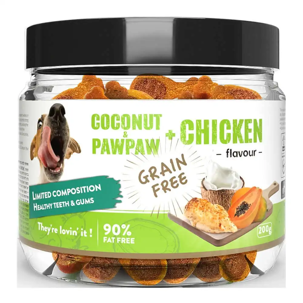 NUTRI TWIST חטיף ללא דגנים קוקוס, פאפיה ועוף