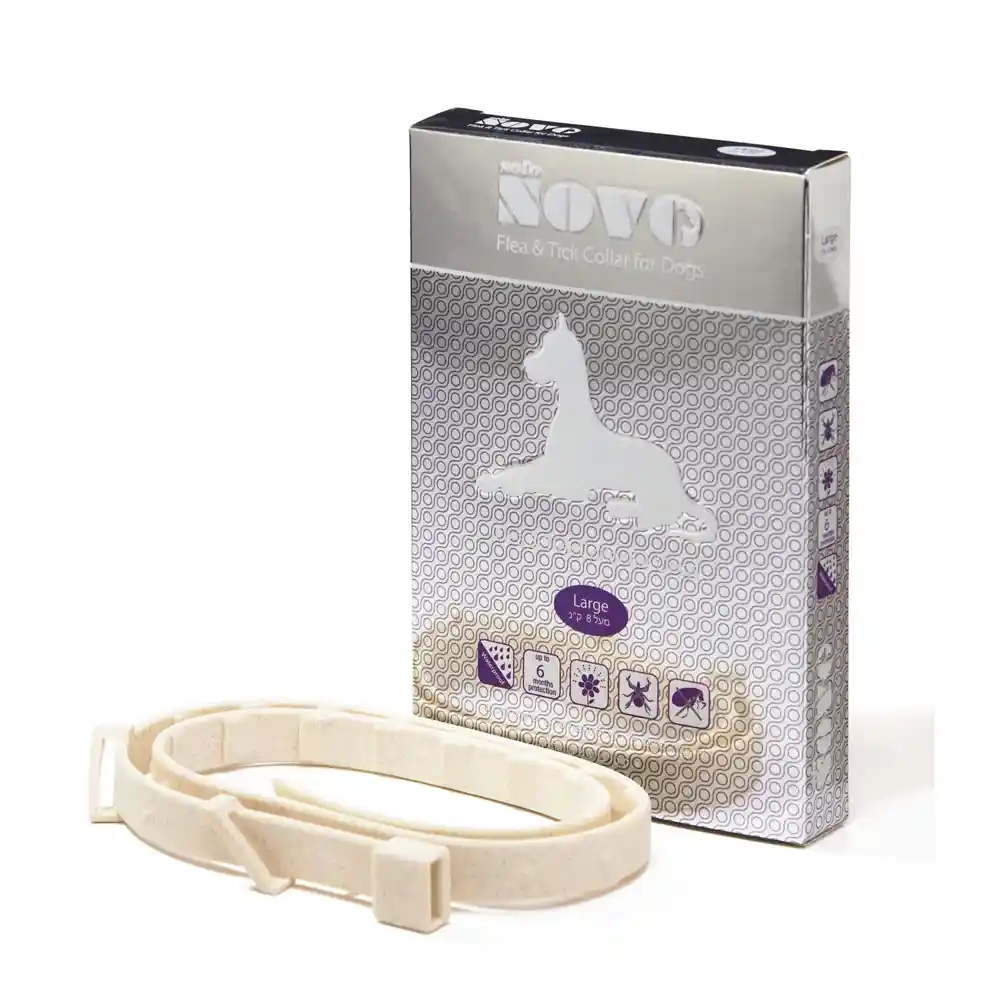 קולר נובו NOVO  נגד קרציות ופרעושים לכלב מעל 8 ק"ג