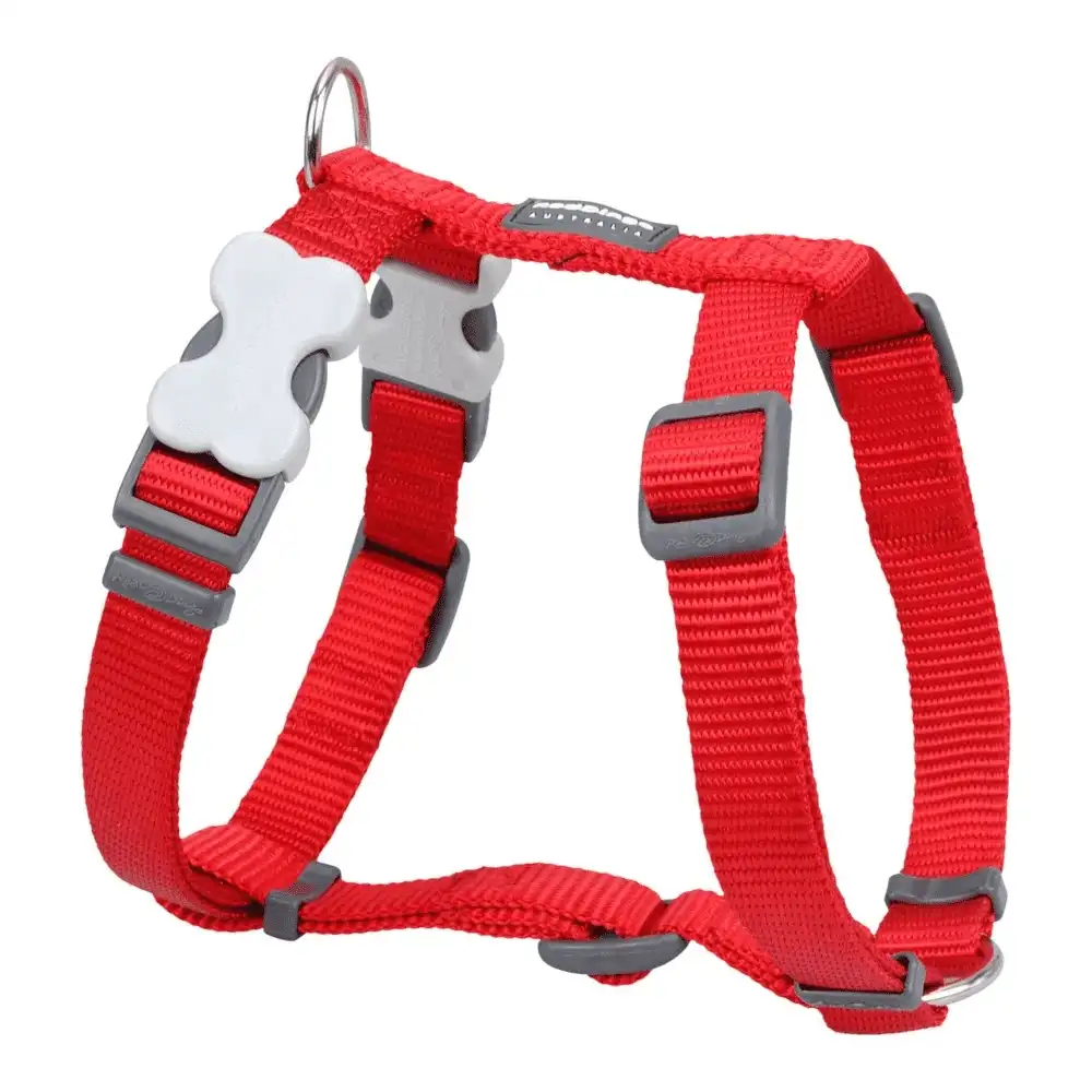 רתמה לכלב רד דינגו  RED DINGO אדום חלק