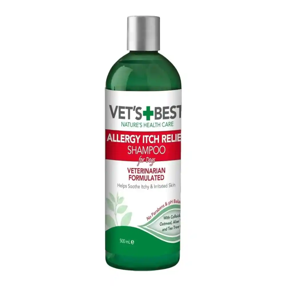 שמפו לכלבים וט בסט VET‘S BEST להקלה על גרד עקב אלרגיה סביבתית