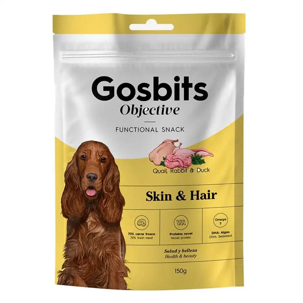 חטיף כלבים גוסבייטס אובג‘קטיב לעור ולפרווה חטיף כלבים גוסבייטס אובג‘קטיב לעור ולפרווה