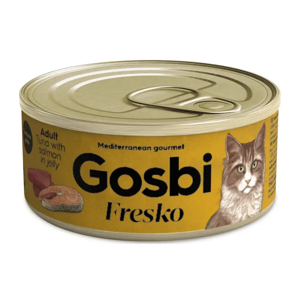 מעדן חתולים גוסבי GOSBI טונה וסלמון מעדן חתולים גוסבי GOSBI טונה וסלמון