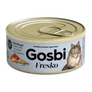 מעדן חתולים גוסבי GOSBI סטרלייז בקר ועוף