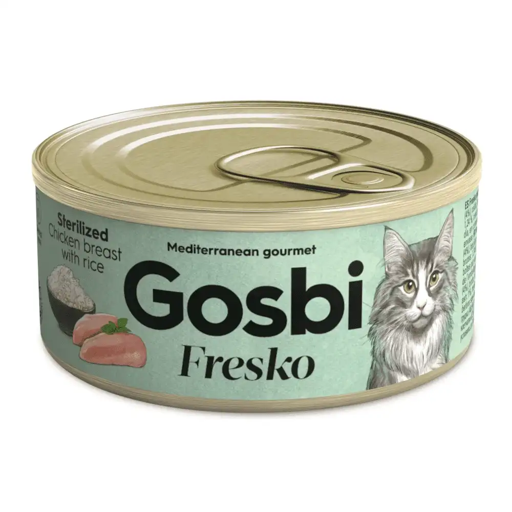 מעדן חתולים גוסבי GOSBI סטרלייז עוף ואורז מעדן חתולים גוסבי GOSBI סטרלייז עוף ואורז