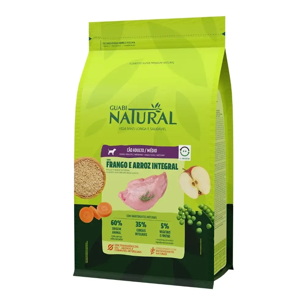 גואבי נטורל GUABI NATURAL בוגר מדיום עוף ואורז חום גואבי נטורל GUABI NATURAL בוגר מדיום עוף ואורז חום